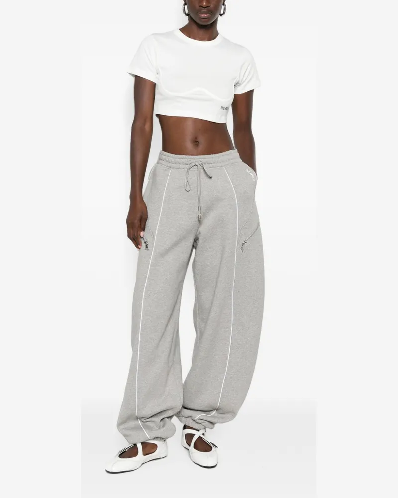 ATTICO Piped-Trim Track Joggers — grey Grey