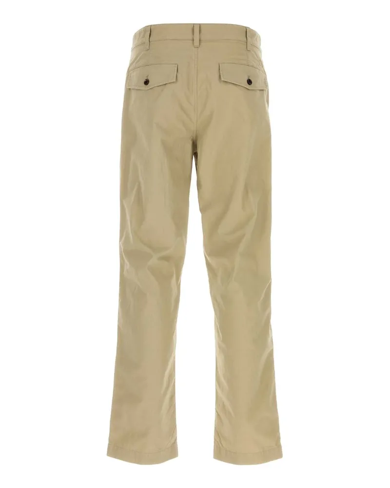 Burberry Cotton Trousers — Beige Beige