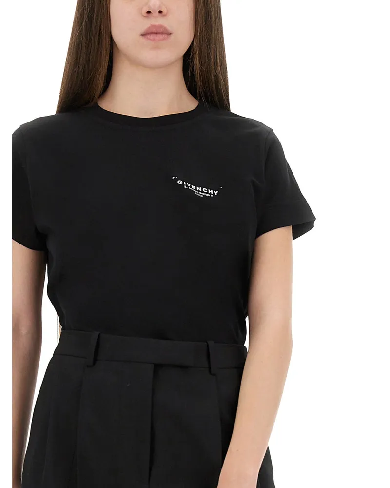 Givenchy Logo-Printed Cotton T-Shirt — Black Black