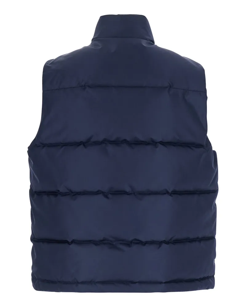 Drôle de Monsieur Men's Vest Blue Tech Fabric Padded & Down Jackets Navy