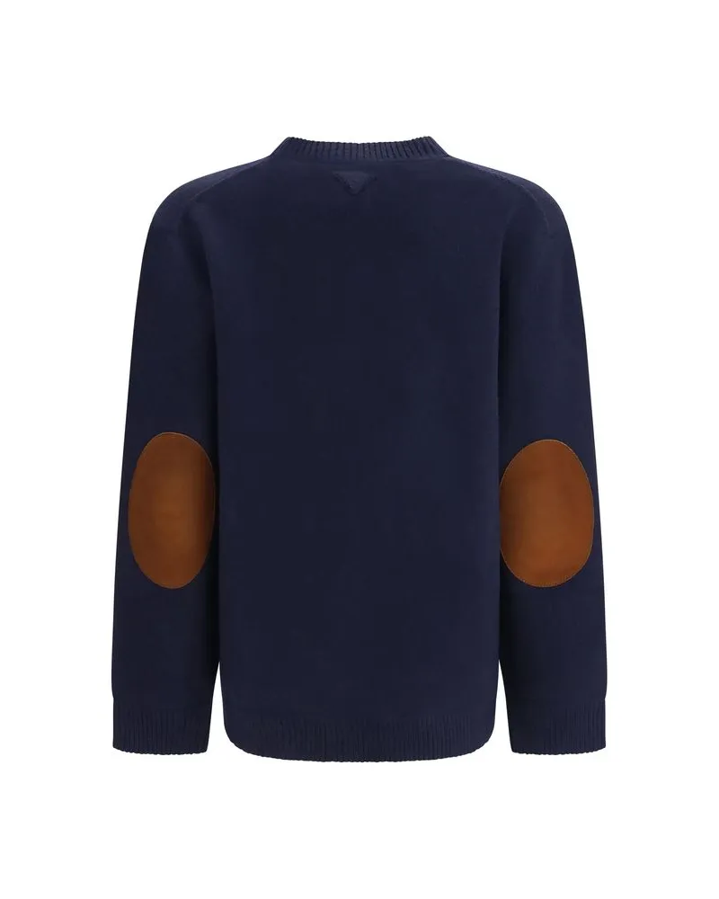 Prada Women Blue Wool Oves Aries Sweatshirt Clothing Navy