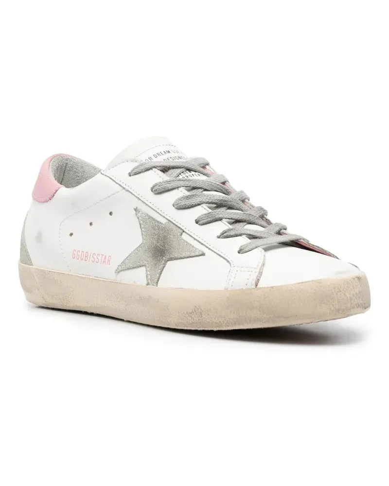 Golden Goose Women's Superstar Distressed Lace-Up Sneakers Aw26 W White