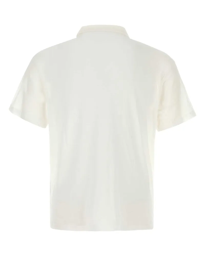 GIMAGUAS Men's White Cotton Tristan Polo Shirt Exterior White