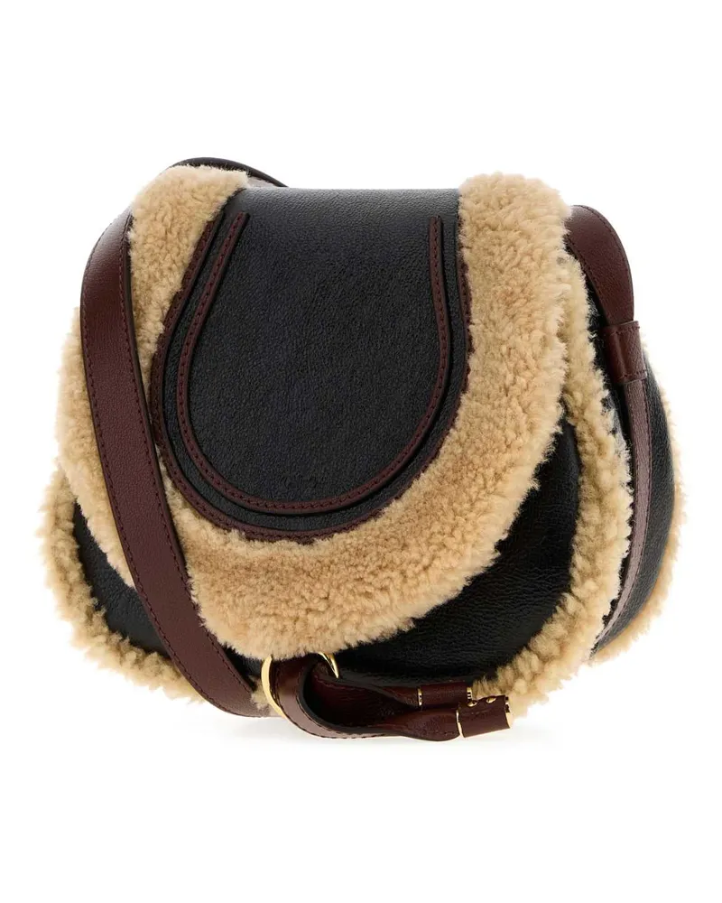 Chloé Marcie Leather Crossbody Bag — Black Black
