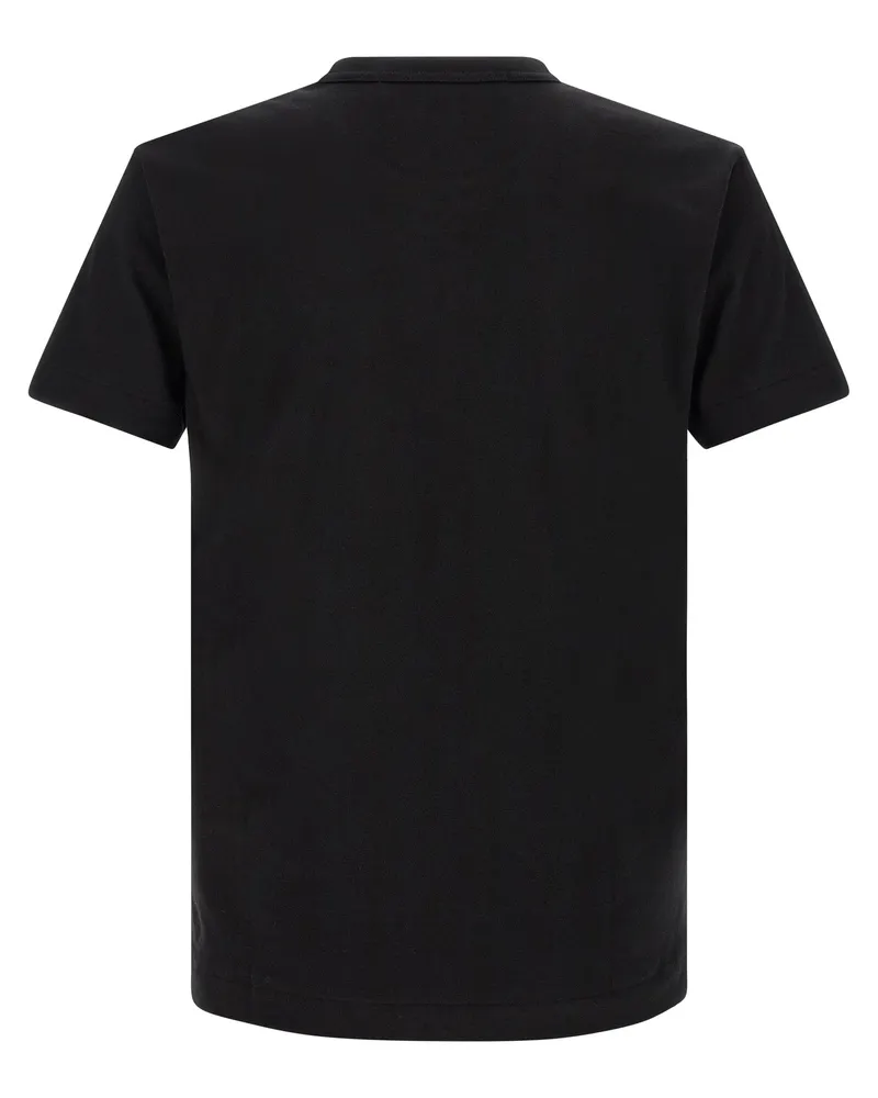 Comme des Garçons Heart-Patch Logo T-Shirt — Black Black