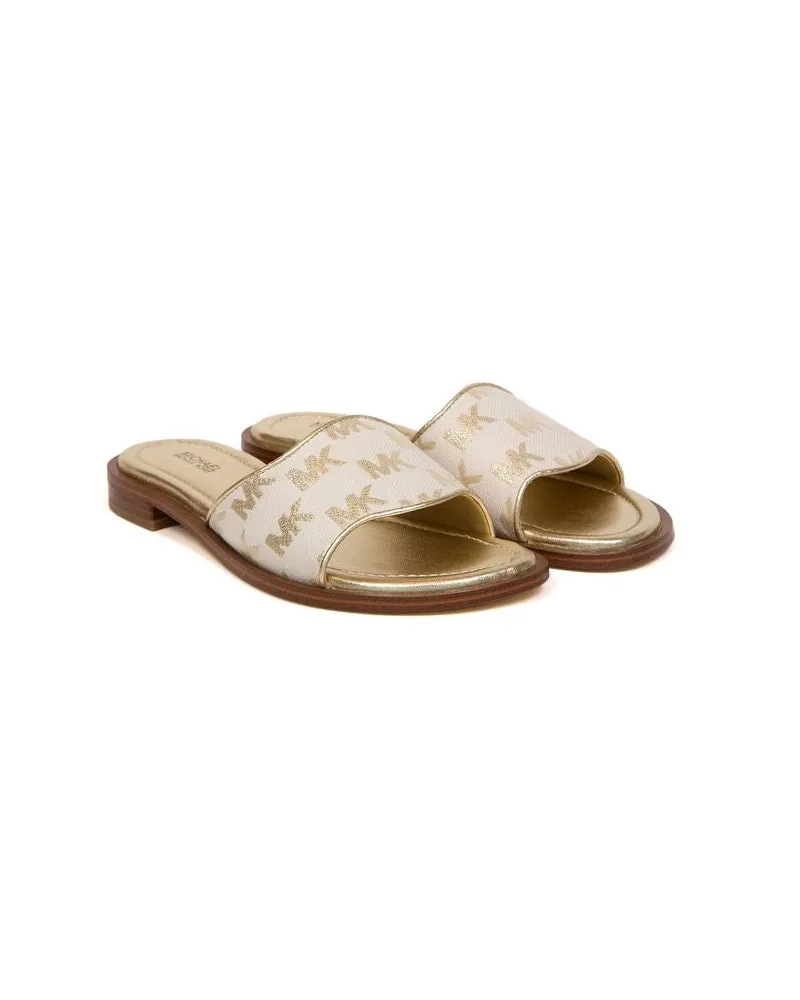 Michael Kors Women's Slides Pale Gold Footwear Gold