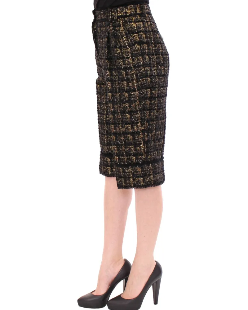 Dolce & Gabbana Women Black Fabric Shorts Pants Black