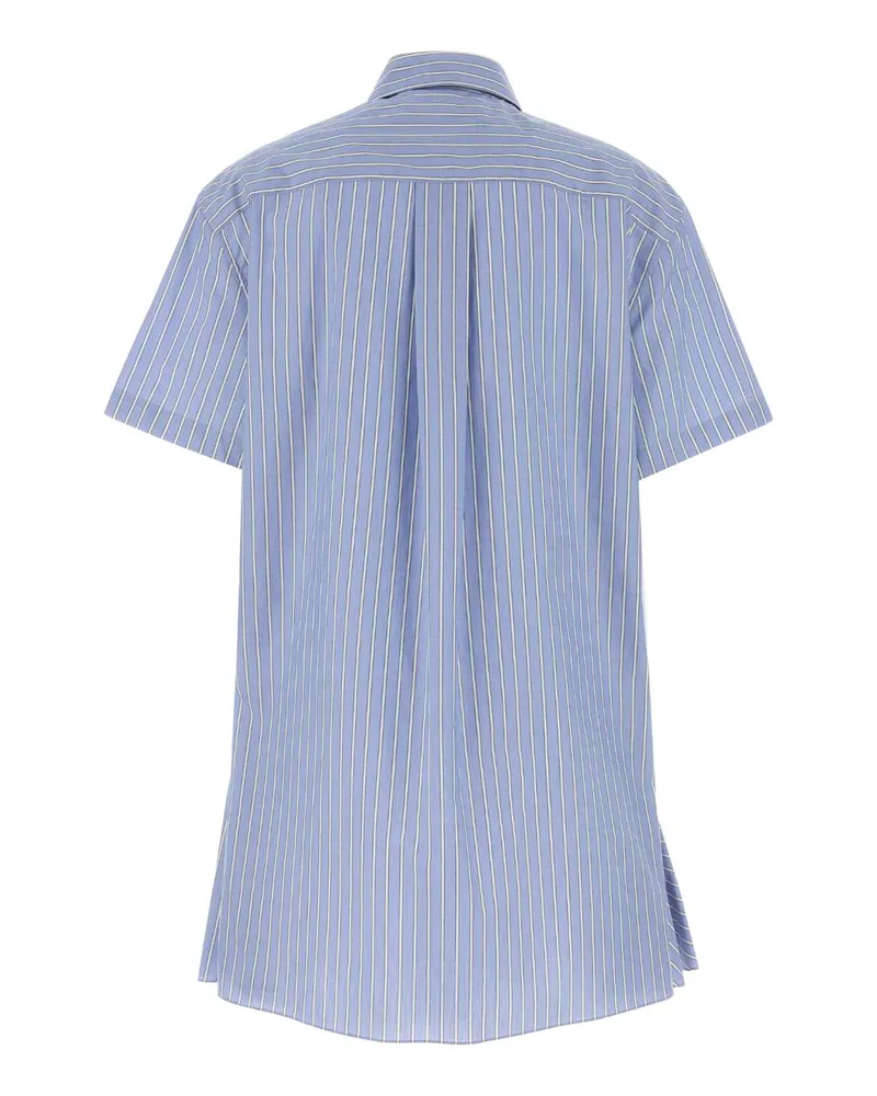 Marni Women's Embroidered Poplin Shirt Dress Bluechina Exterior: Cotton Abiti Blue