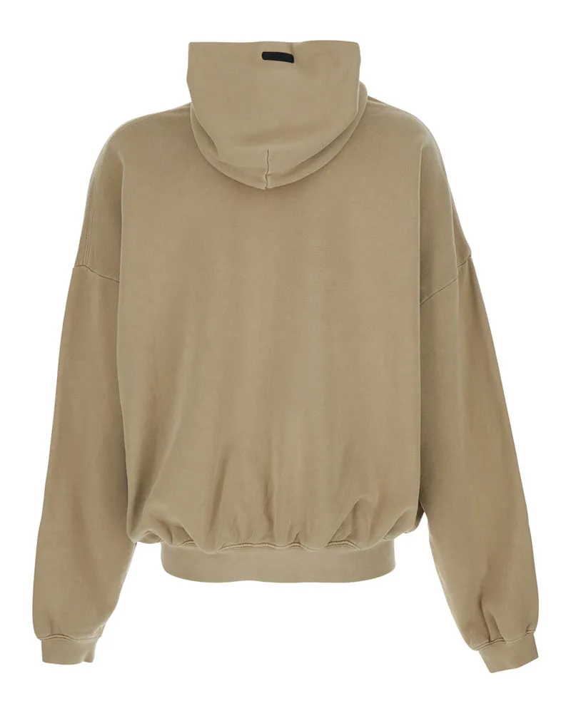 Fear of God Men's Hoodie Training Essentials Beige Cotton Sweatshirts Sweater Beige