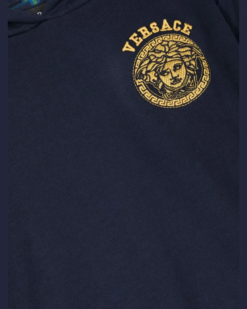 Versace Jellyfish-Motif Cotton Sweatshirt — Blue Blue