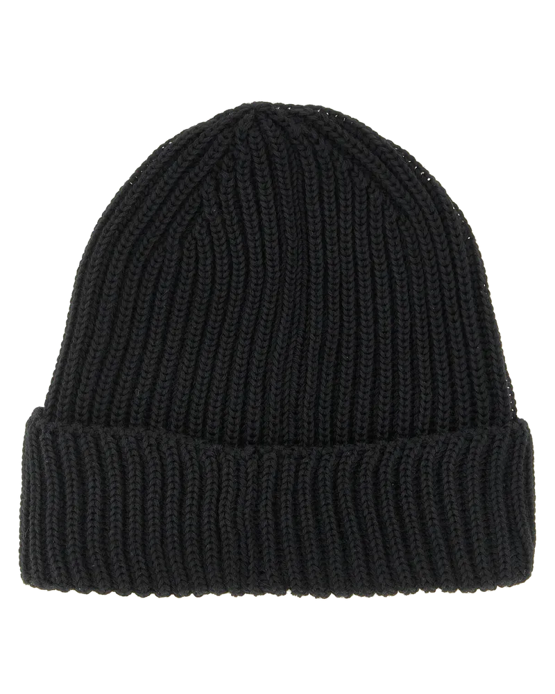 C.P. Company Men's Black Wool Beanie Accessory Black