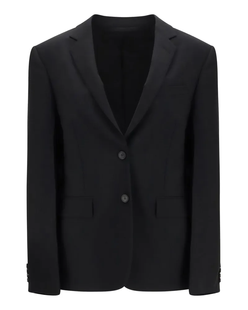 Fendi Women's Kid Mohair Single-Breasted Blazer Black Jacket Black