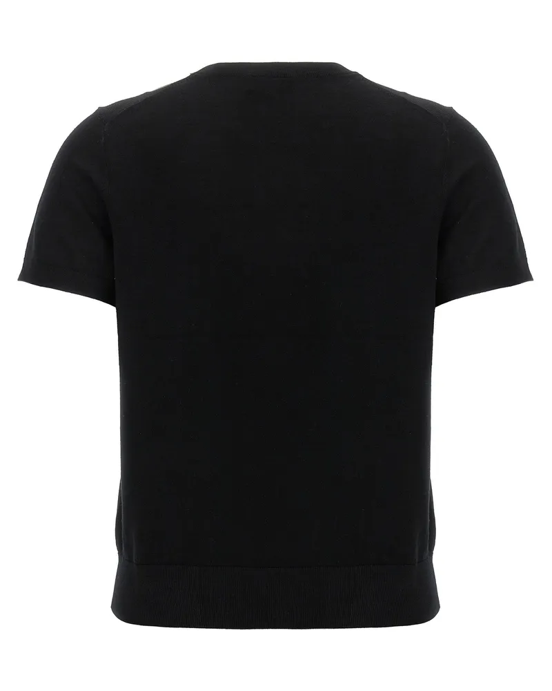 Theory Merino Wool Crewneck Sweater — Black Black