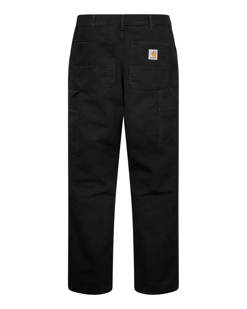 Carhartt WIP Men's Black Denim Single Knee Jeans Organic Cotton Black