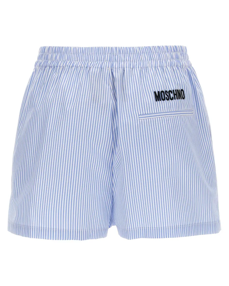 Moschino Women's Blue Cotton Bermuda Shorts Blue