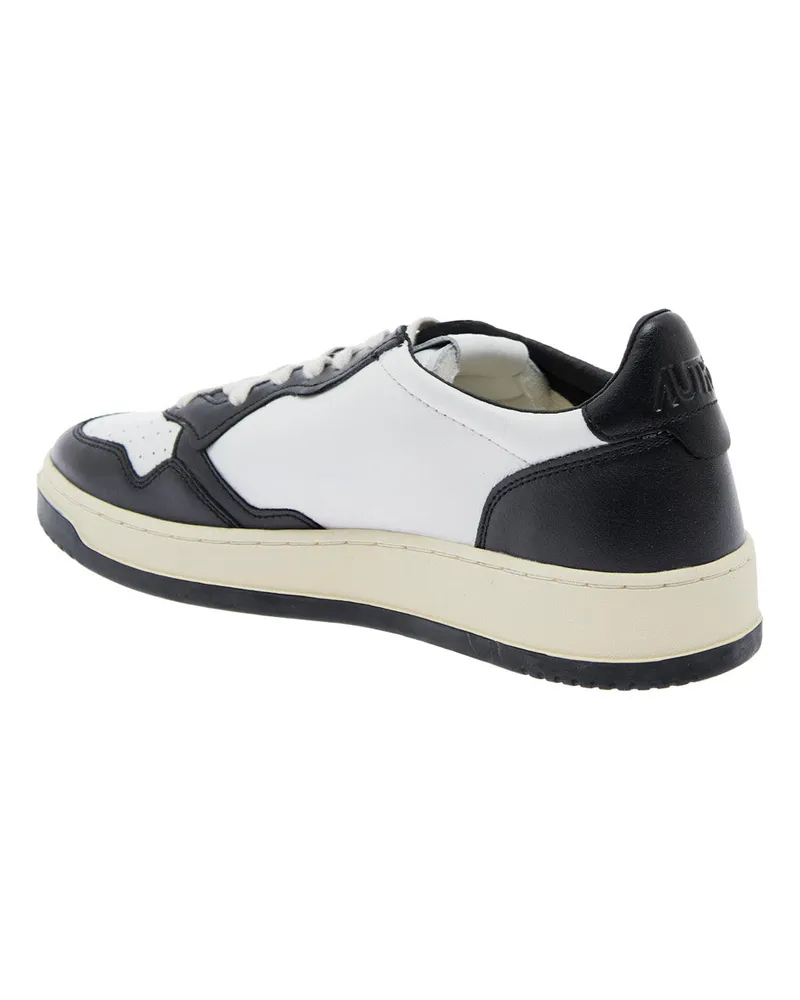 AUTRY Men's Sneakers Medalist Low-Top Black Leather Cow Trainers Black