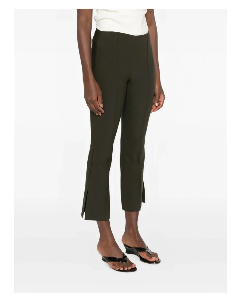 Vince Slim Fit Cropped Trousers — Green Green