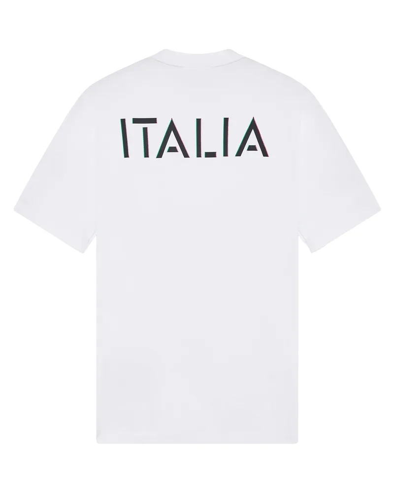 EA7 Men's T-Shirt Italian Spirit White Cotton T-Shirts And Polos White