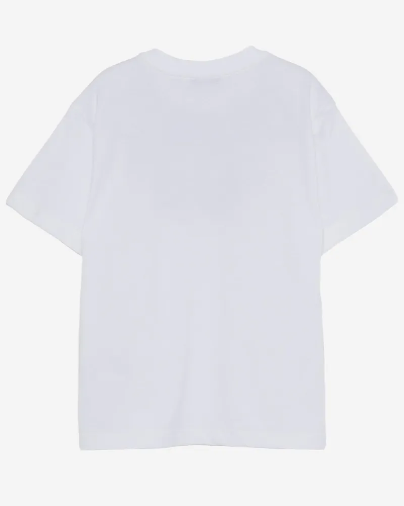 MSGM Logo-Printed Cotton T-Shirt — White White