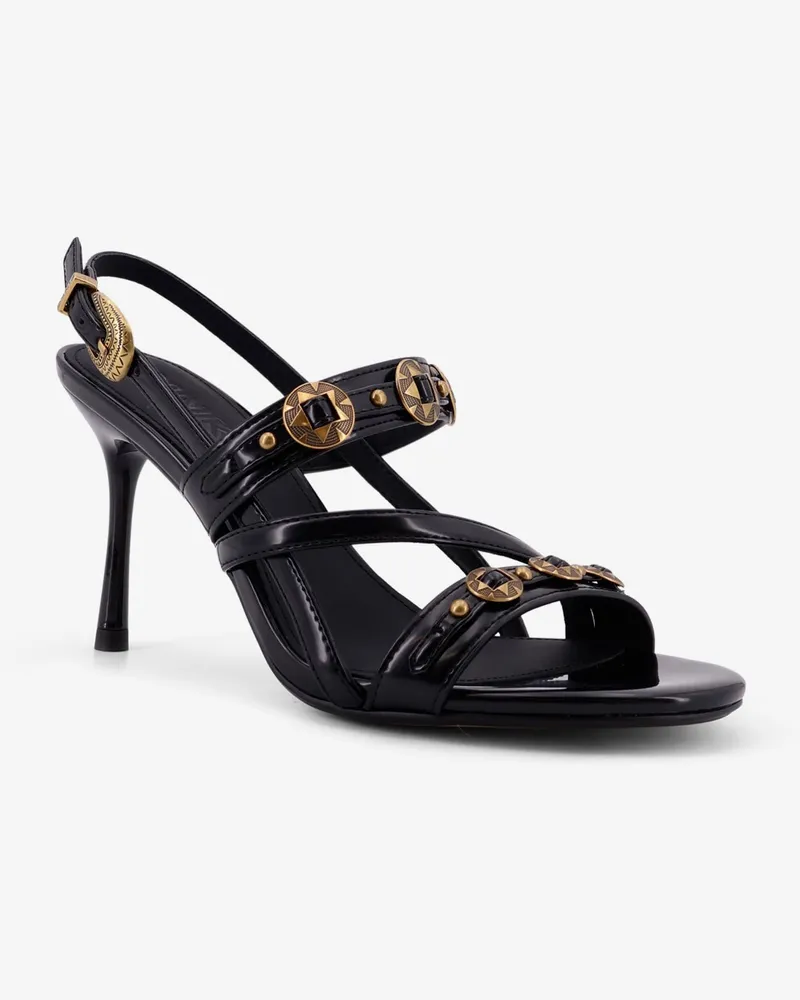 Pinko Women's Leather Sandals Vanda Black Black