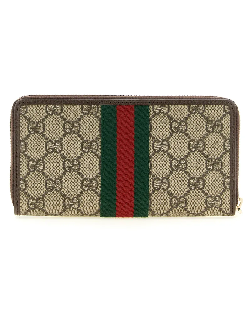 Gucci Women's Brown Polyethylene Cardholder Accessory Brown