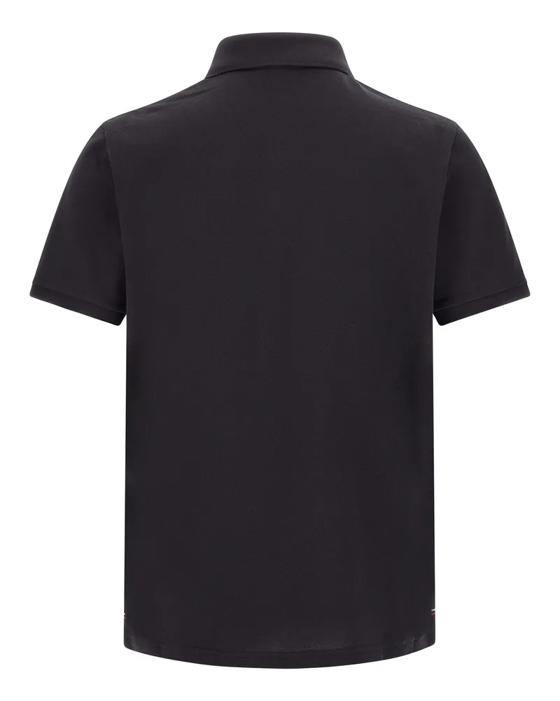 Moncler Men's Blue Cotton Polo Shirt Black