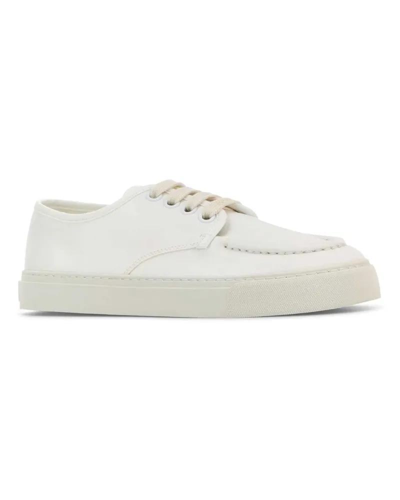 Prada Men's White Canvas Sneakers Bianco White