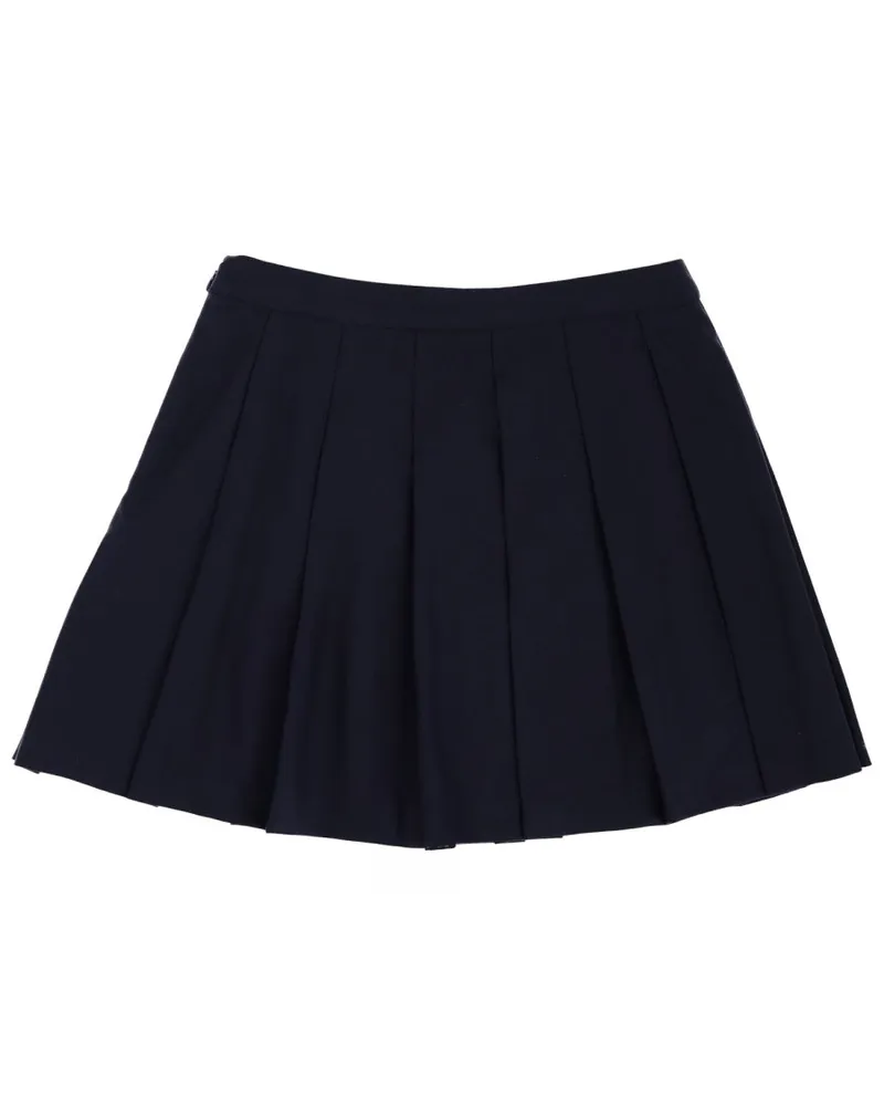 SPORTY & RICH Logo Wool Miniskirt — Navy Navy