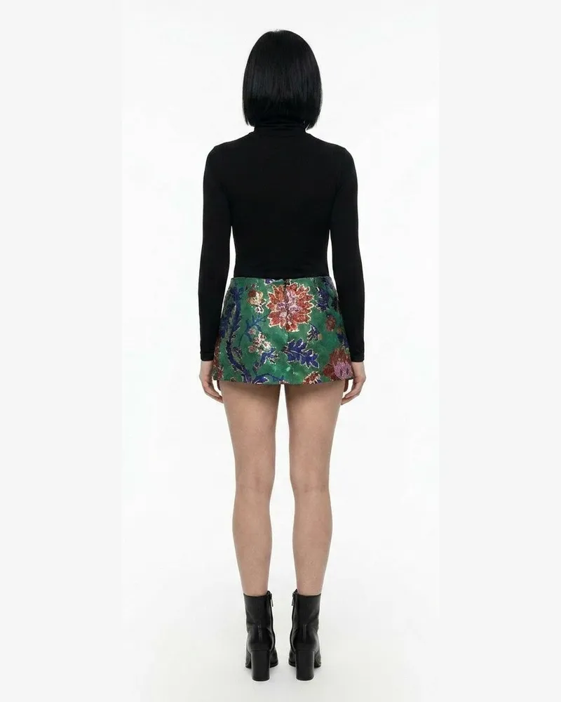 Dolce & Gabbana Women's Multicolor Cotton Mini Skirt Multicolor