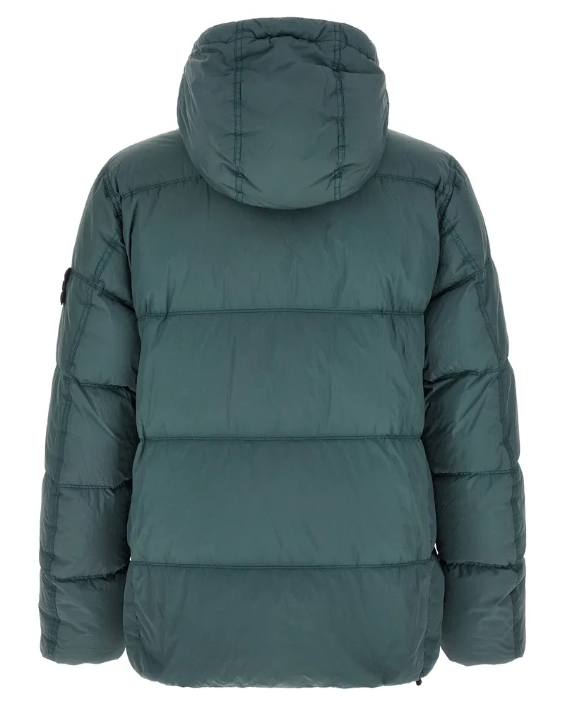 Stone Island Quilted Nylon Down Jacket — Green Green