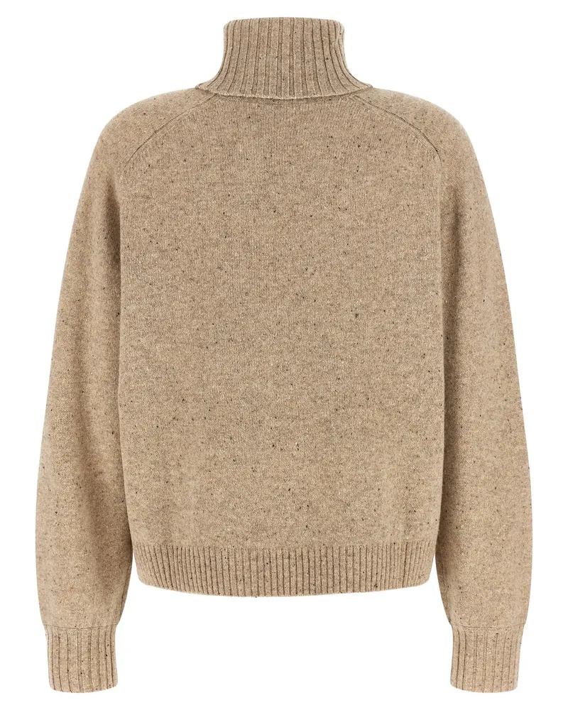Ballantyne Diamond-Patterned Wool Sweater — Beige Beige