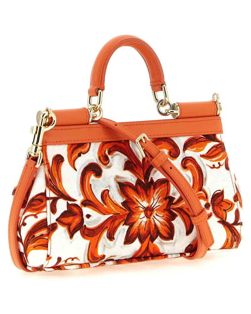 Dolce & Gabbana Women's Orange Cotton Handbag Orange