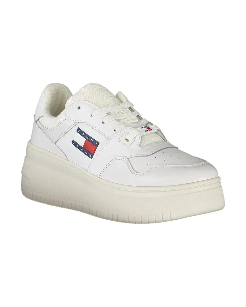 Tommy Hilfiger Chunky Platform Leather Sneaker — White White