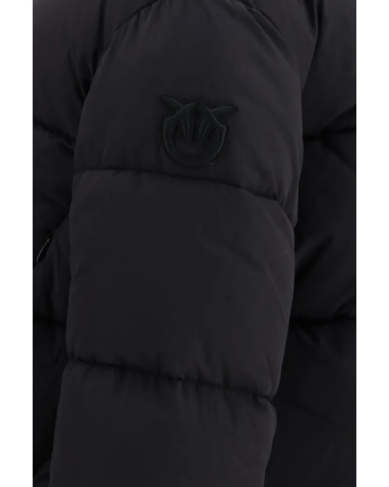 Pinko Women's Down Jacket Giza Black Limousine Outer: Nylon Puffer Black