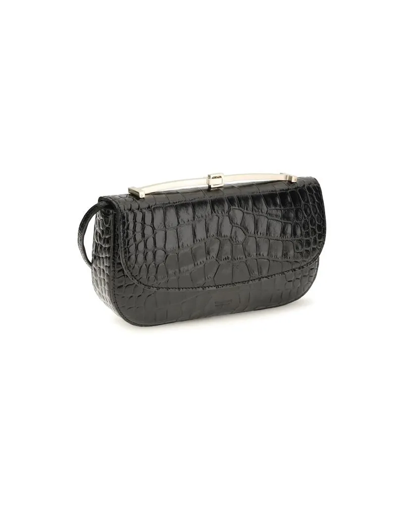 Tom Ford Calfskin Leather Shoulder Bag — Black Black