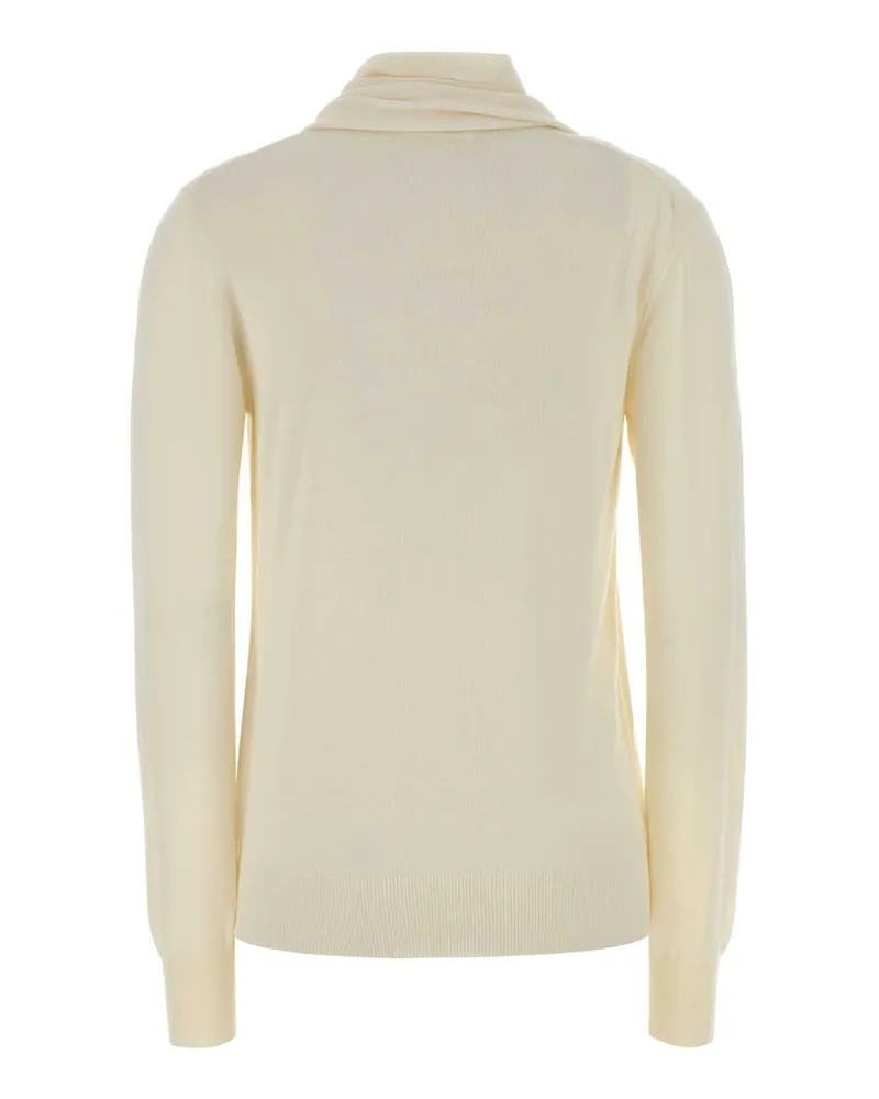 Jil Sander Women's Cream Wool Sweater Eggshell Lana Vergine Maglie Cream