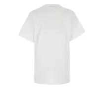Women's White Cotton Mango T-Shirt Bianco Ottico Exterior Exterior: T-shirts And Polos