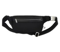 Canvas and Leather Belt Bag — Black