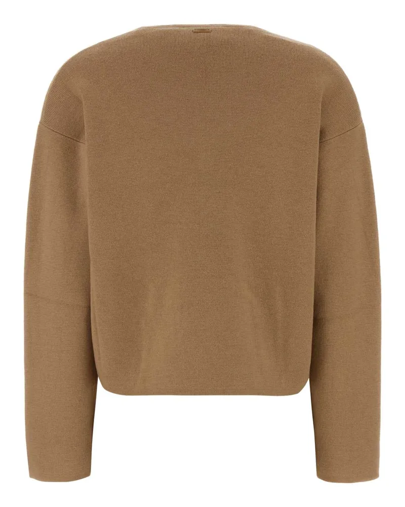 Max Mara Women's Camel Wool Blend Zibello Sweater Cammello Exterior: Cashmere Maglieria Camel