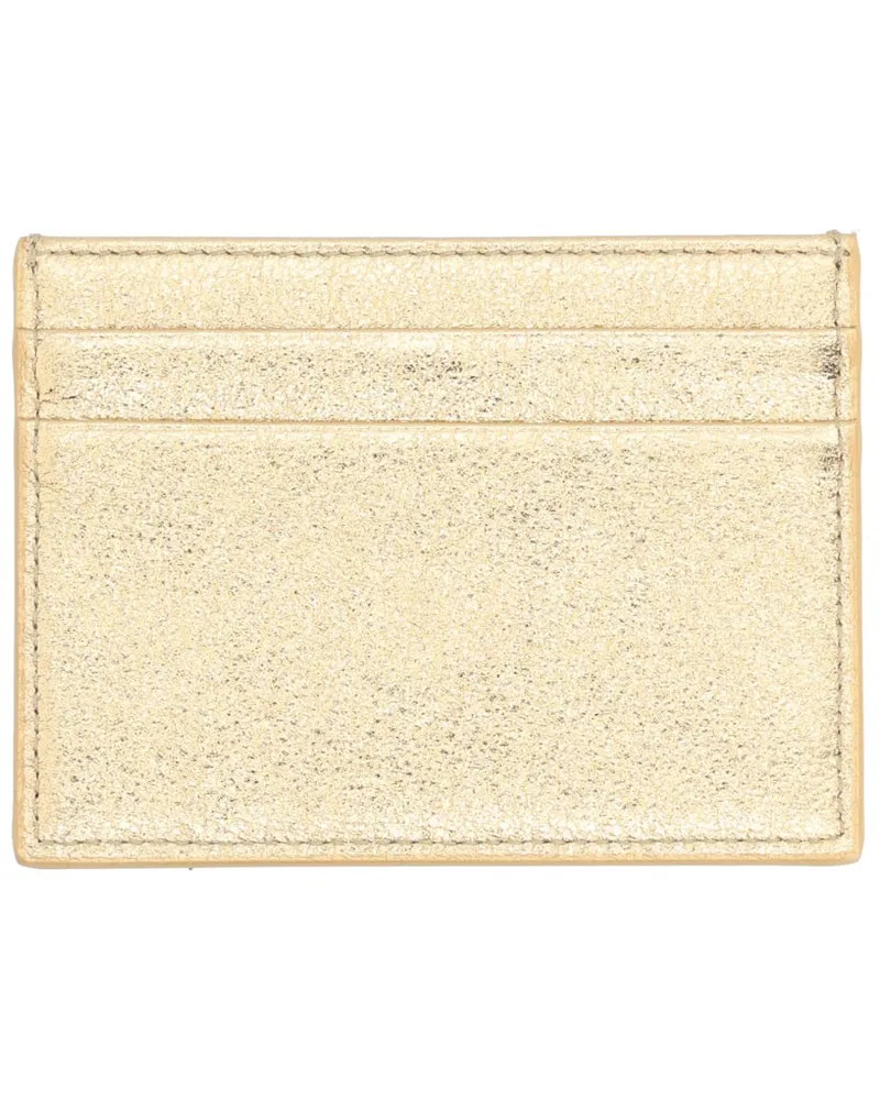 Dolce & Gabbana Leather Card Case — Gold Gold
