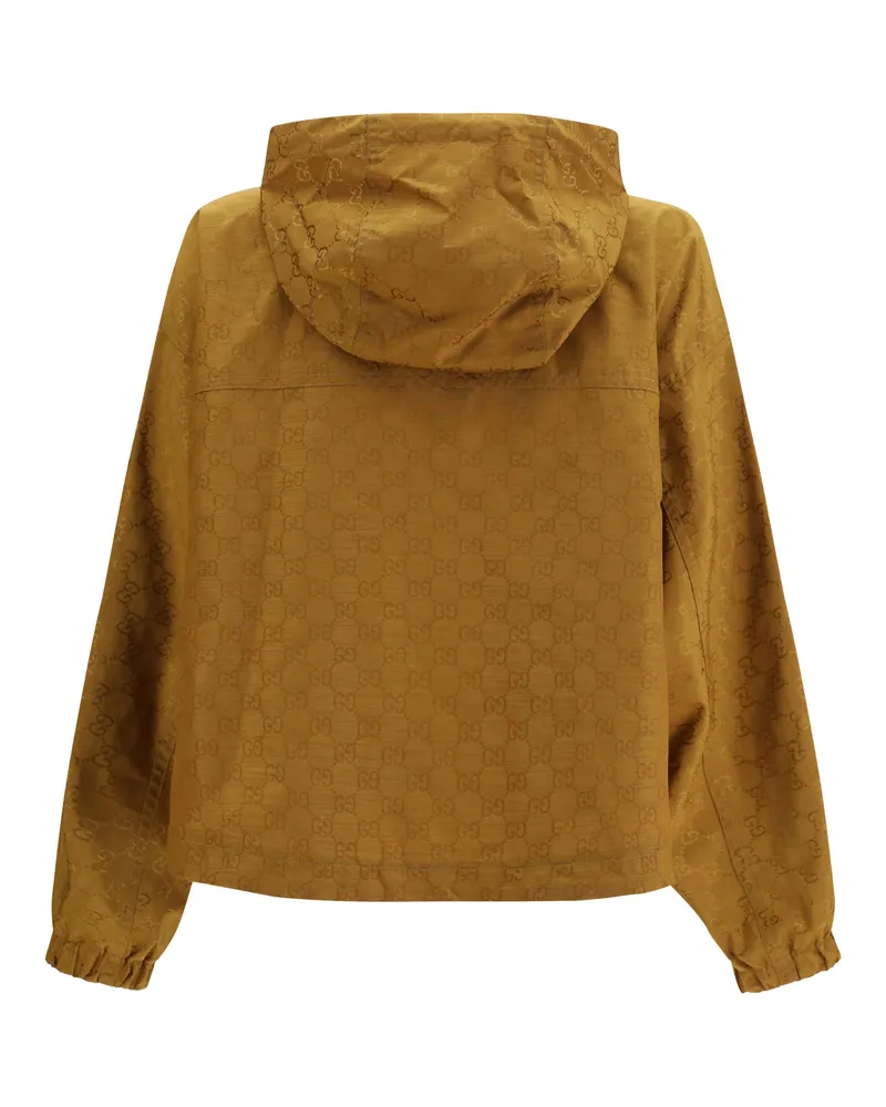 Gucci GG Jacquard Technical Jacket — Gold Gold