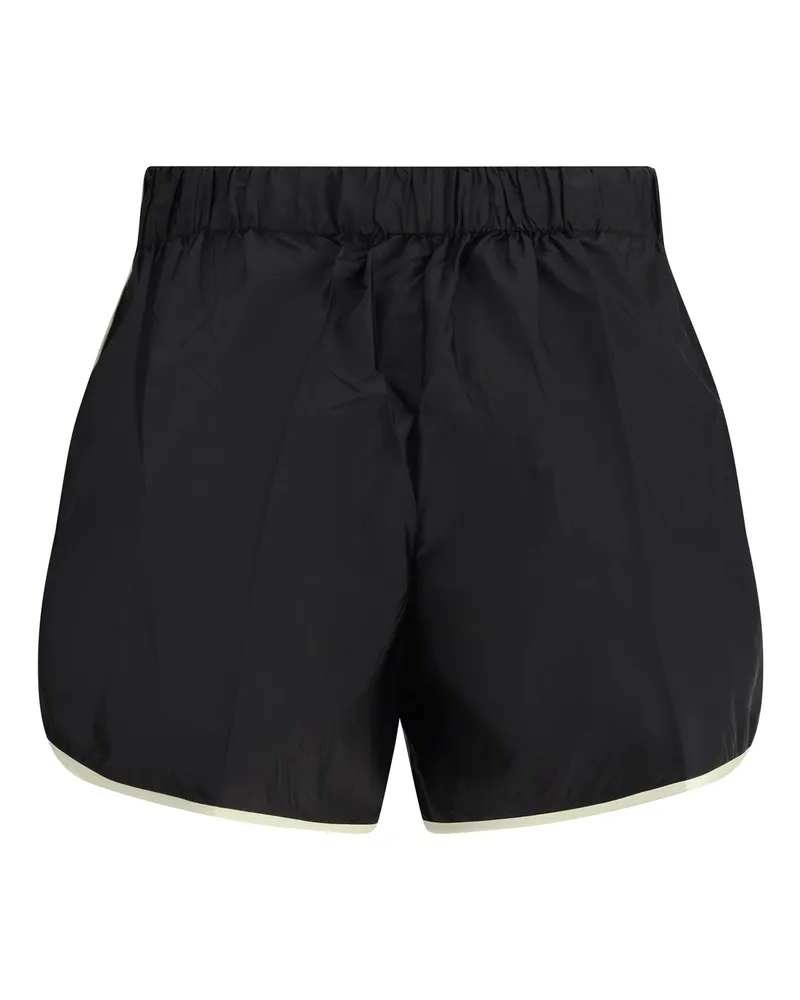 Prada Women's Lightweight Re-Nylon Shorts Nero+vaniglia Recycled Polyamide Bermuda Black