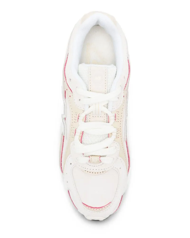 New Balance Panelled Leather Sneaker — Beige Beige