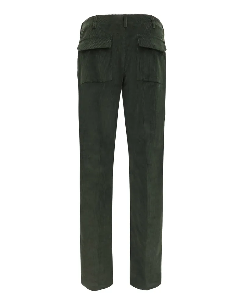 Etro Men's Corduroy Pants Roma Moss Green Cotton Trousers Green