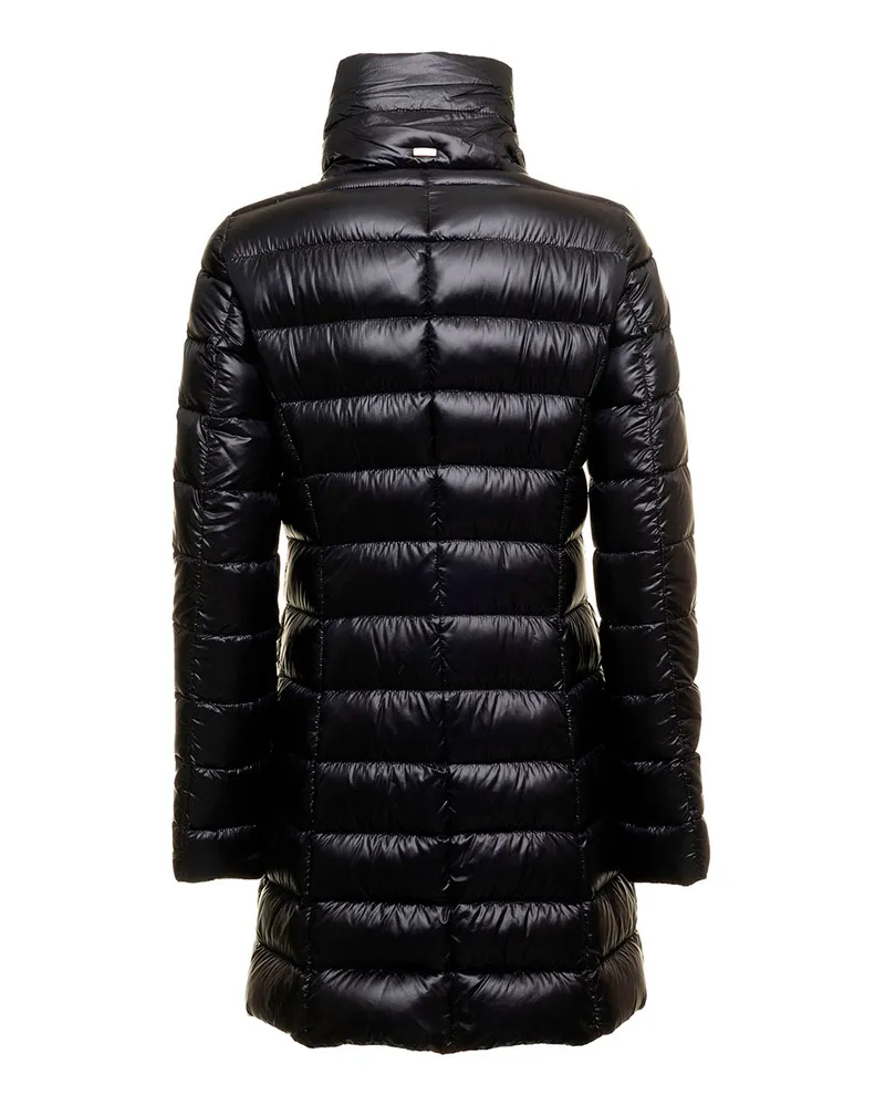 Herno Women's Long Down Jacket Black Polyamide Puffer Black
