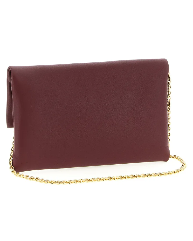 Fendi Mamma Baguette Clutch — Burgundy Burgundy