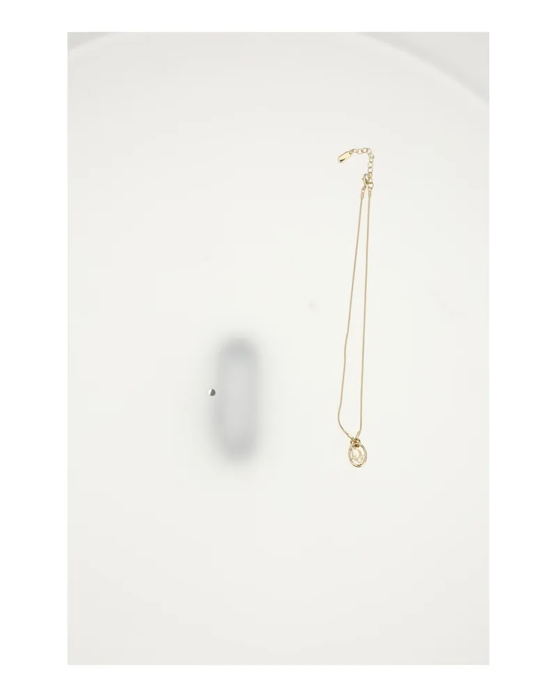 Dior Women's Necklace Oblique Gold Brass Necklaces Gold