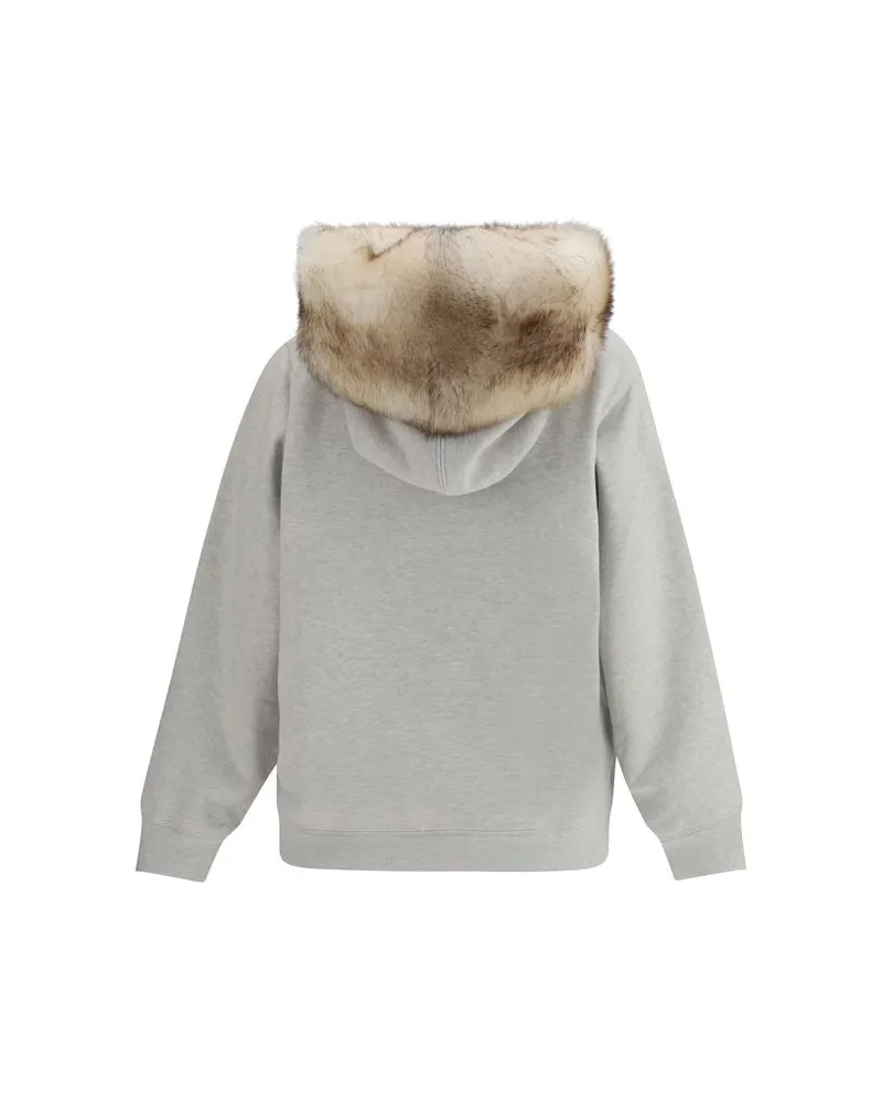 Prada Women's Gray Cotton Sweatshirt Clothing Gray