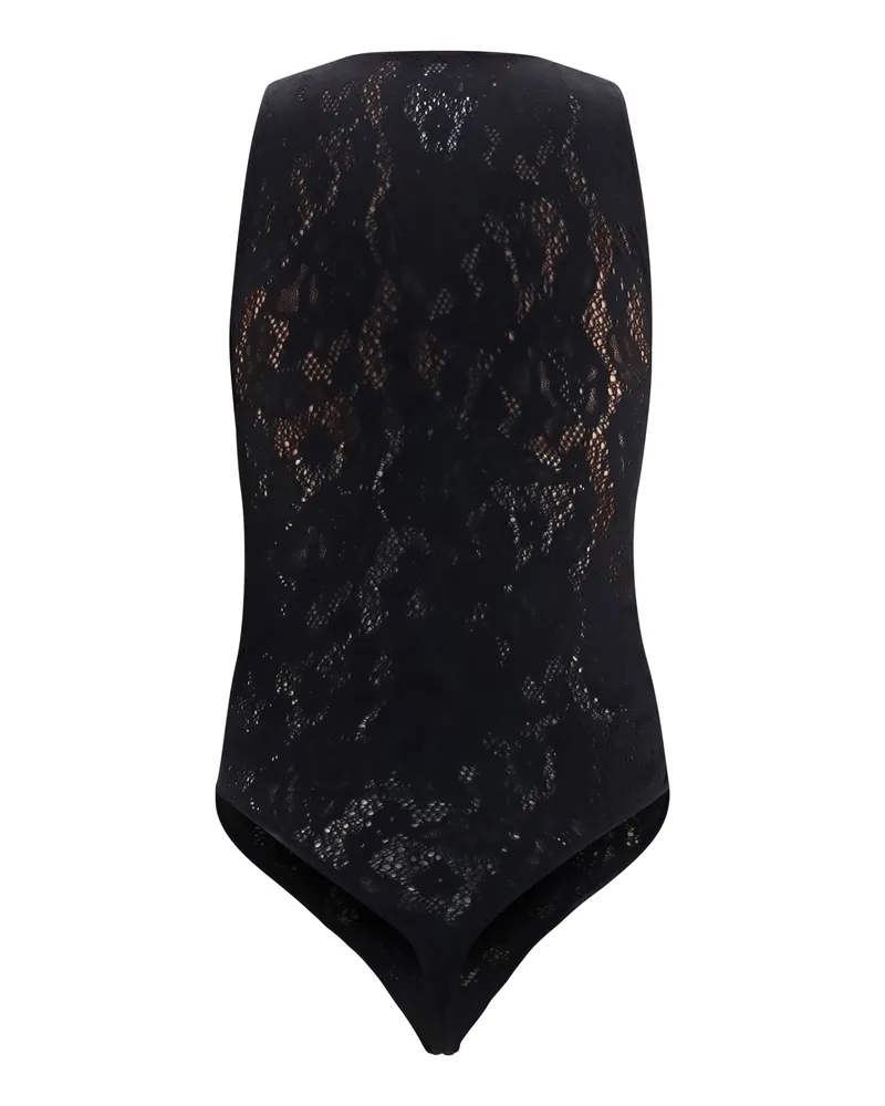 Wolford Women Infinite Rose Bodysuit Black Polyamide; Elastane Top Black