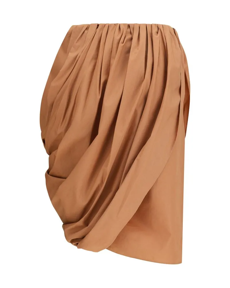 Chloé Women Beige Cotton Midi Skirt Beige